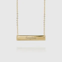 Engraved Custom Bar Necklace