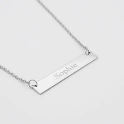 Engraved Custom Bar Necklace -Prya Store CustomEngravedNameplateNecklace 3 2