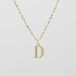 Dubai Initial Necklace -Prya Store D gold PRYA
