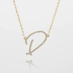 Sydney Initial Necklace -Prya Store D gold PRYA f91c03bb 39fd 4094 8704 06ced14f58b9