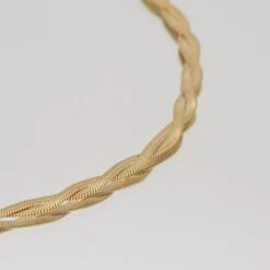 Double Herringbone Necklace 5 Double Herringbone Necklace -Prya Store DoubleHerrringboneNecklaceClose up