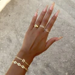 Dubai Initial Bracelet -Prya Store Dubai22 Rings 4 1