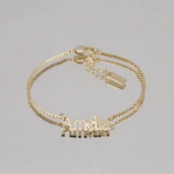 Dubai Custom Name Bracelet -Prya Store DubaiCustomNameBracelet2Gold PRYA