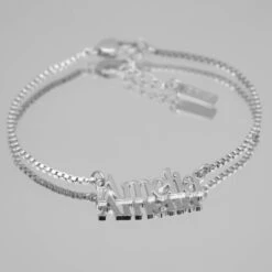 Dubai Custom Name Bracelet -Prya Store DubaiCustomNameBracelet2Silver PRYA
