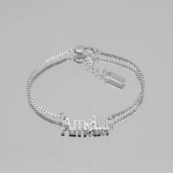 Dubai Custom Name Bracelet -Prya Store DubaiCustomNameBraceletSilver PRYA