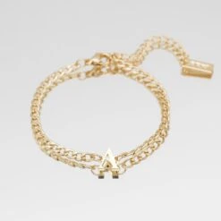 Dubai Initial Bracelet -Prya Store DubaiInitialBracelet A 01 PRYA