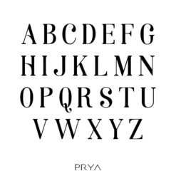 Dubai Initial Necklace -Prya Store DubiaInitalFont