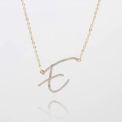 Sydney Initial Necklace -Prya Store E gold PRYA