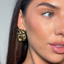 Elena Geometric Earrings -Prya Store Elenaearrings Gold