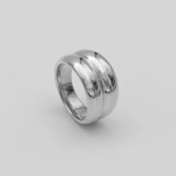 Eliana Double Band Ring -Prya Store Elianaring silver 2