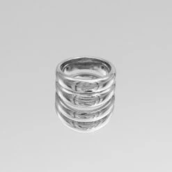 Eliana Double Band Ring -Prya Store Elianaring silver 3