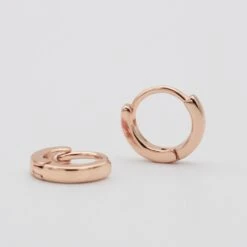 Elle Rose Gold Filled Huggie Earrings 4 Elle Rose Gold Filled Huggie Earrings -Prya Store ElleFilledHuggies 2 3