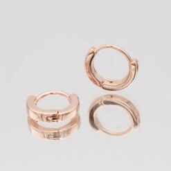Elle Rose Gold Filled Huggie Earrings 5 Elle Rose Gold Filled Huggie Earrings -Prya Store ElleFilledHuggies 3 2