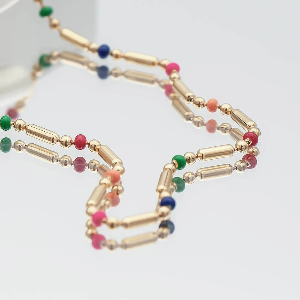 Elsie Rainbow Bead Necklace 5 Elsie Rainbow Bead Necklace - Image 5