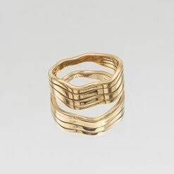 Esme Triple Wave Ring -Prya Store Esmering1 gold PRYA 1