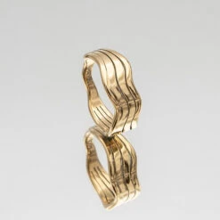 Esme Triple Wave Ring -Prya Store Esmering2 gold PRYA 1