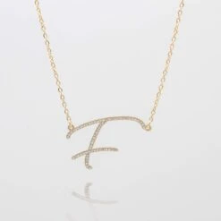 Sydney Initial Necklace -Prya Store F gold PRYA
