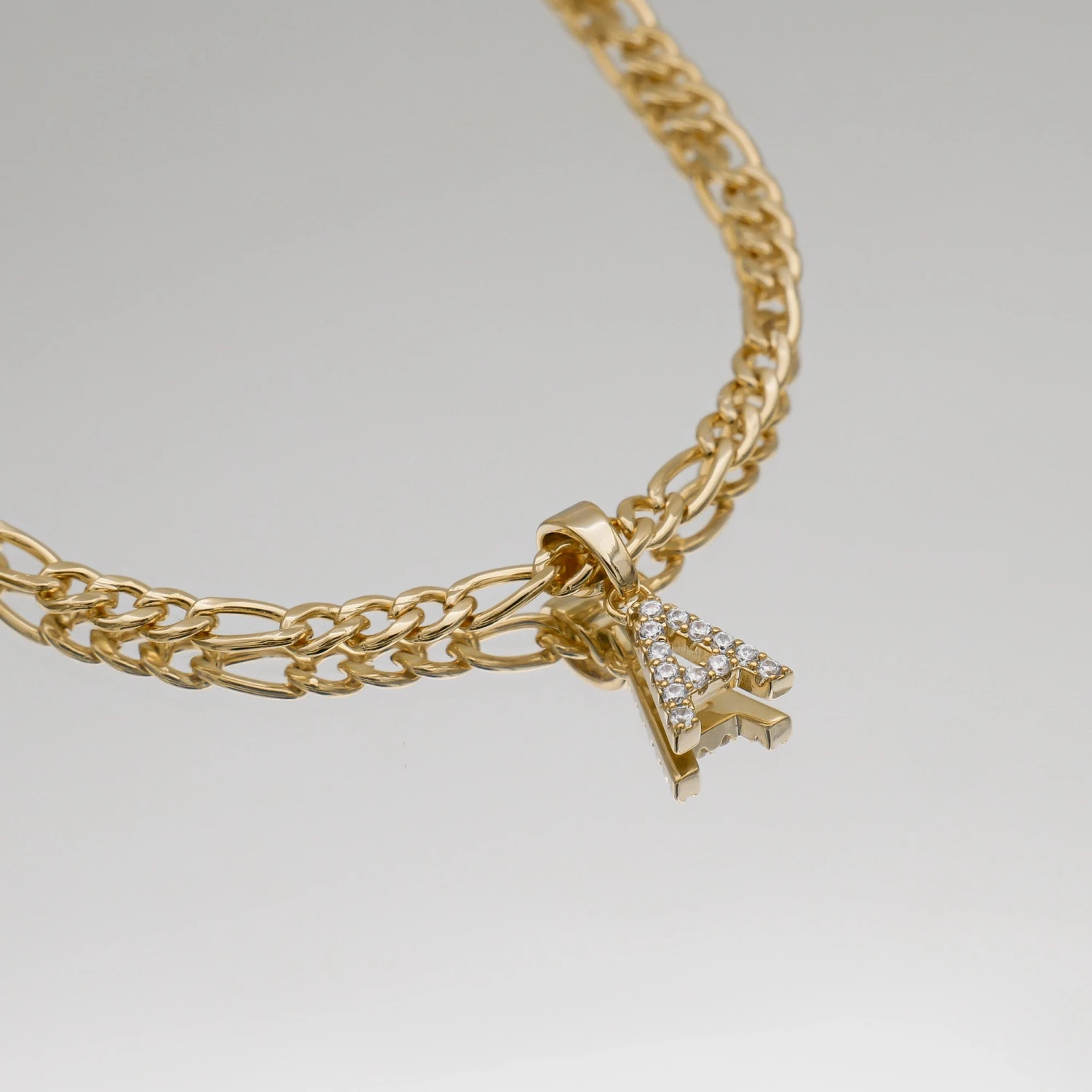 ICY Initial Necklace | Figaro 4 ICY Initial Necklace | Figaro - Image 4