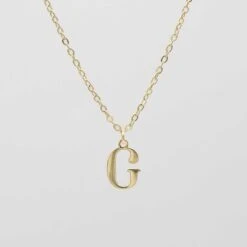 Dubai Initial Necklace -Prya Store G gold PRYA
