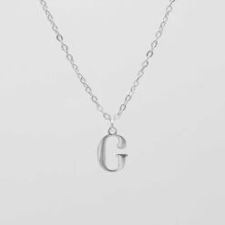 Dubai Initial Necklace -Prya Store G silver PRYA