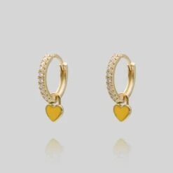 Gabby Heart Huggies 33 Gabby Heart Huggies -Prya Store GabbyYellow