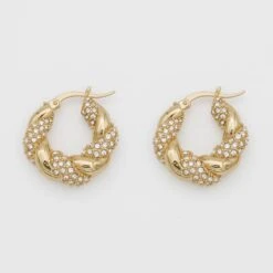 Gia Twisted Earrings -Prya Store GiaEarrings Clear 03 PRYA
