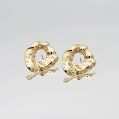 Gizelle Hammered Earrings 7 Gizelle Hammered Earrings -Prya Store GizelleEarrings1 gold PRYA 1