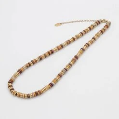 Harmony Natural Stone Beaded Necklace -Prya Store HarmonyNecklace4 gold PRYA 1