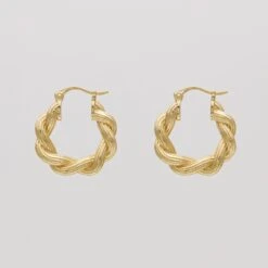 Hattie Twisted Hoop Earrings