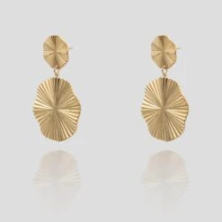 Hina Geometric Drop Earrings -Prya Store HinaEarrings2 gold PRYA 1