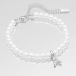 ICY Pearl Initial Bracelet -Prya Store ICYPearlInitialAnklet A 01 PRYA 2