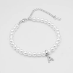 ICY Pearl Initial Anklet -Prya Store ICYPearlInitialAnklet A 02 PRYA 2