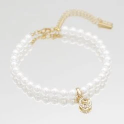 ICY Pearl Initial Bracelet -Prya Store ICYPearlInitialAnklet C 01 PRYA