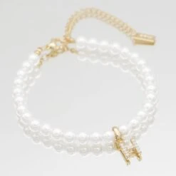 ICY Pearl Initial Anklet -Prya Store ICYPearlInitialAnklet H 01 PRYA 1