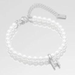 ICY Pearl Initial Anklet -Prya Store ICYPearlInitialAnklet H 01 PRYA 2 1
