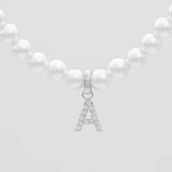 ICY Pearl Initial Necklace 26 ICY Pearl Initial Necklace -Prya Store ICYPearlInitialNecklace A 01 PRYA 2