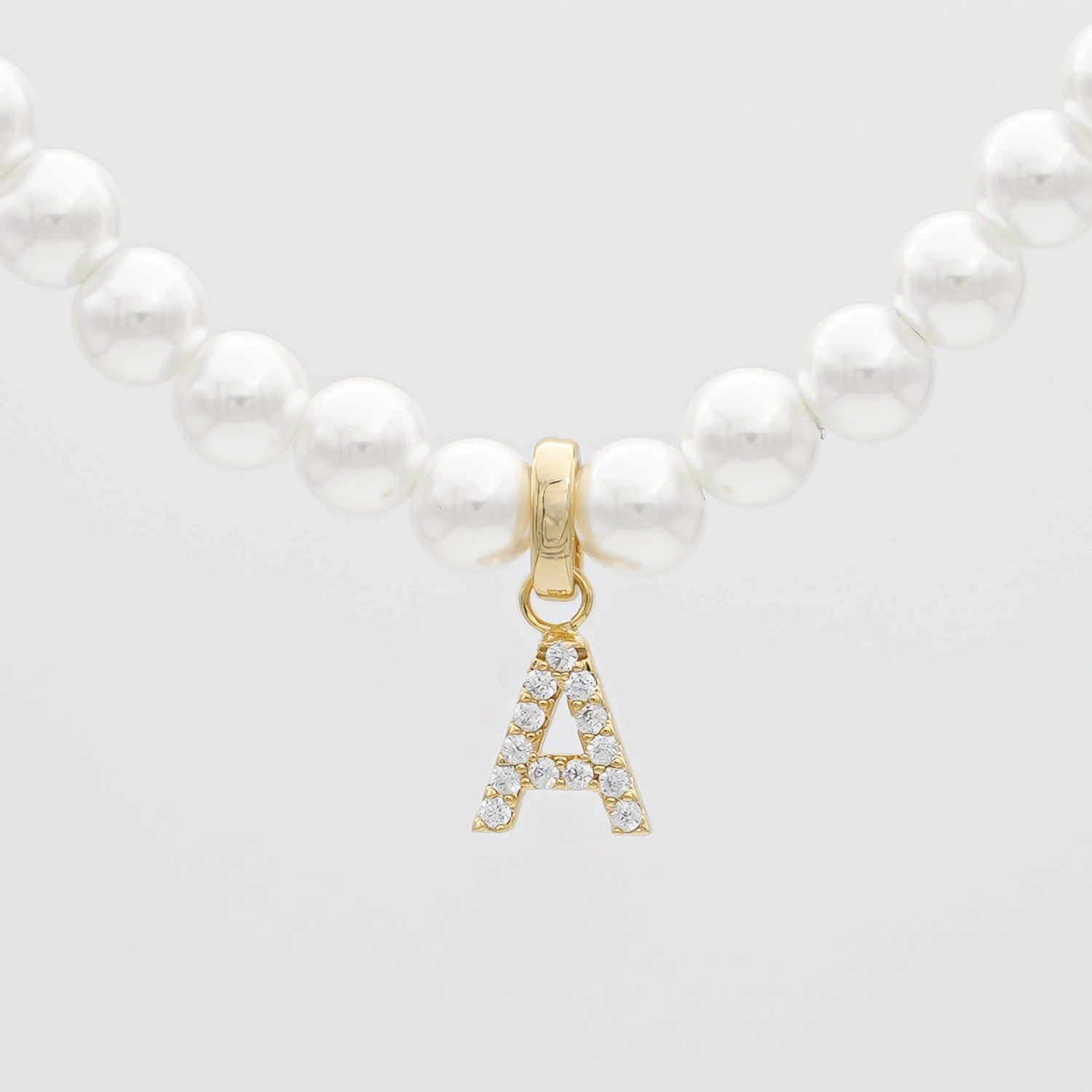 ICY Pearl Initial Necklace 1 ICY Pearl Initial Necklace