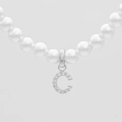 ICY Pearl Initial Necklace 28 ICY Pearl Initial Necklace -Prya Store ICYPearlInitialNecklace C 01 PRYA 2