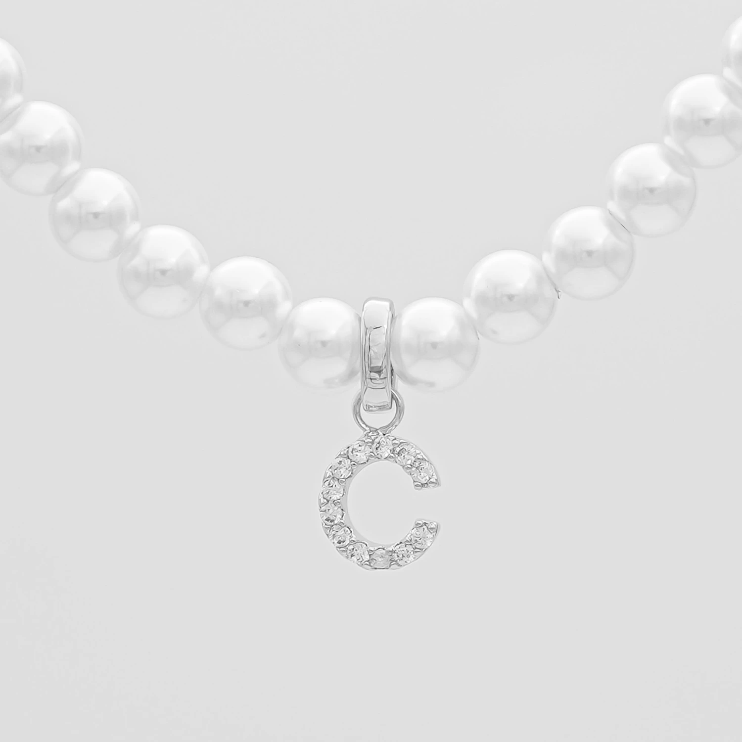 ICY Pearl Initial Necklace 9 ICY Pearl Initial Necklace - Image 9