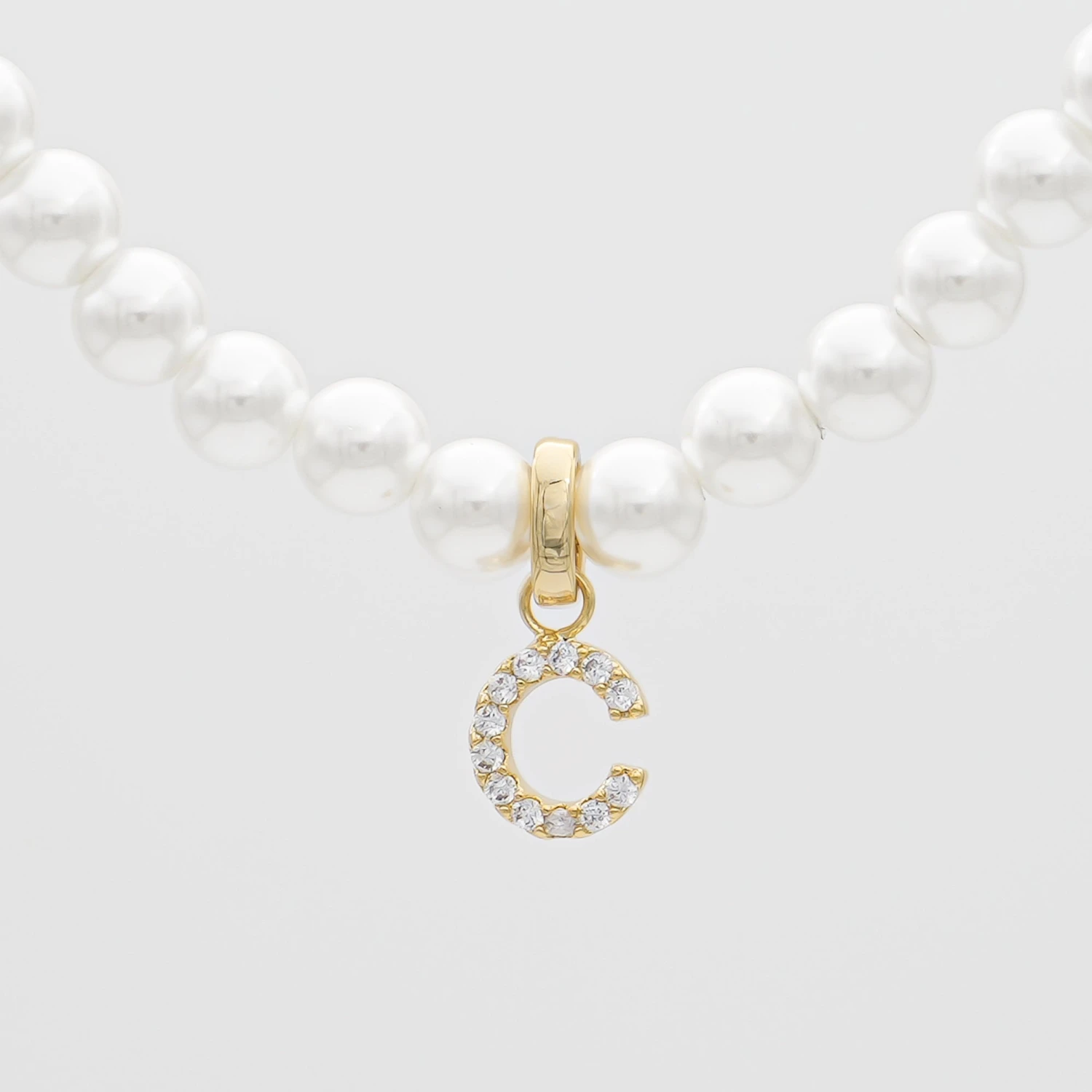 ICY Pearl Initial Necklace 10 ICY Pearl Initial Necklace - Image 10