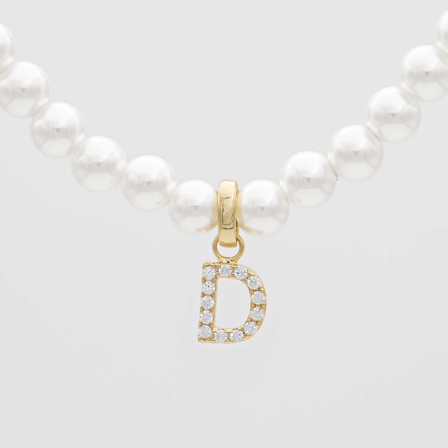 ICY Pearl Initial Necklace 12 ICY Pearl Initial Necklace - Image 12