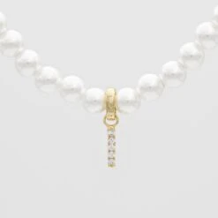 ICY Pearl Initial Necklace 38 ICY Pearl Initial Necklace -Prya Store ICYPearlInitialNecklace I 01 PRYA