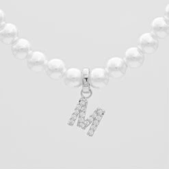 ICY Pearl Initial Necklace 35 ICY Pearl Initial Necklace -Prya Store ICYPearlInitialNecklace M 01 PRYA 2