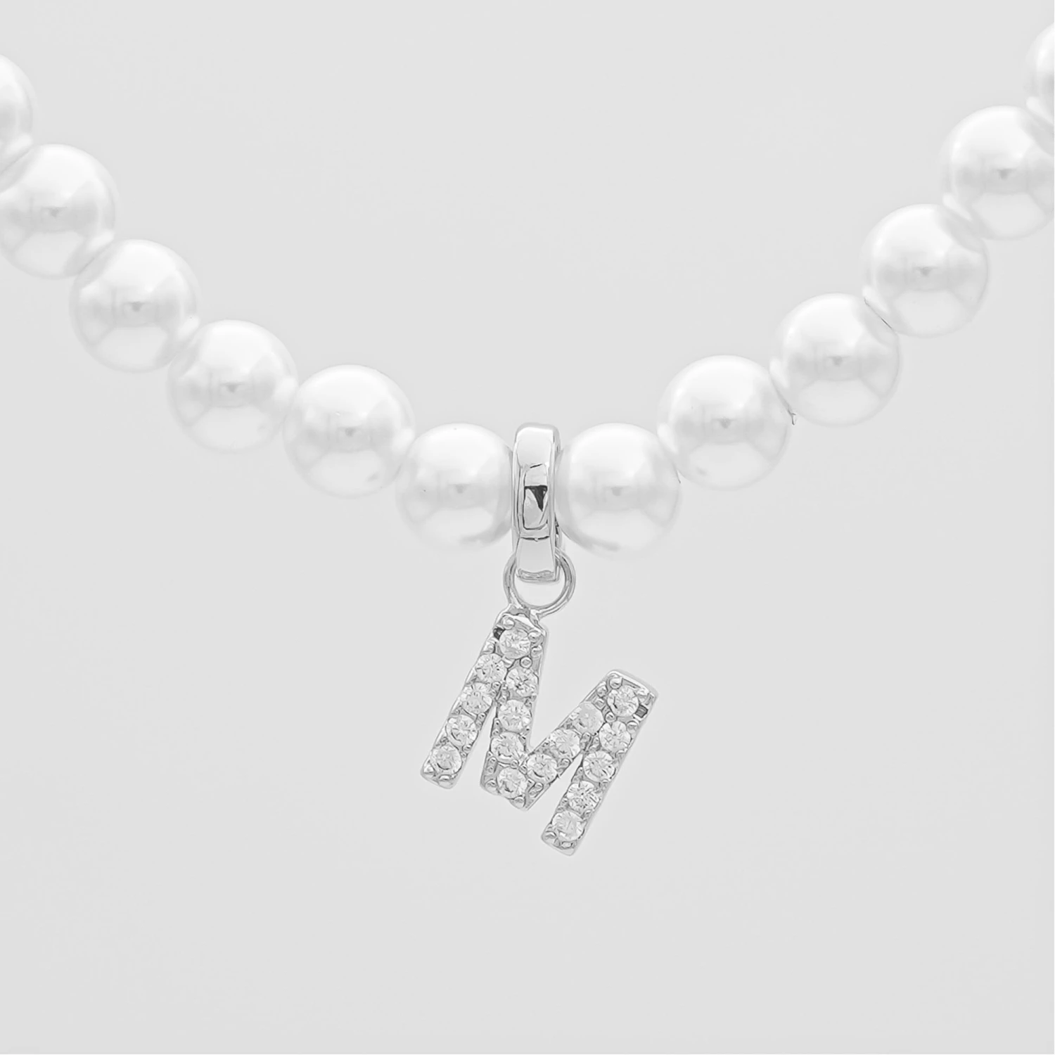 ICY Pearl Initial Necklace 16 ICY Pearl Initial Necklace - Image 16