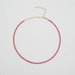 Kylie Tennis Necklace -Prya Store ICYThinTennisNecklace 2