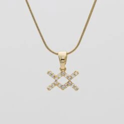 ICY Zodiac Symbol Necklace -Prya Store ICYZodiacSymbolNecklace Aquarius 01 PRYA