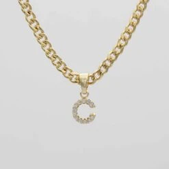 ICY Initial Necklace | Cuban 27 ICY Initial Necklace | Cuban -Prya Store ICY Initial Necklace Cuban C gold PRYA 995483d6 490e 482f 8060 90d04d3a7e09