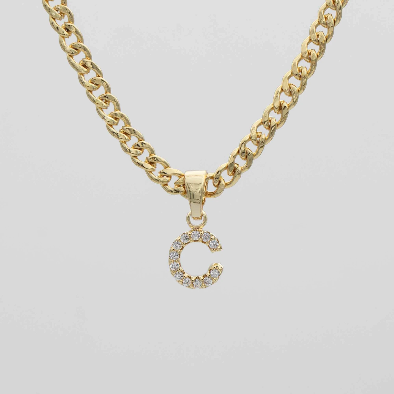 ICY Initial Necklace | Cuban 8 ICY Initial Necklace | Cuban - Image 8