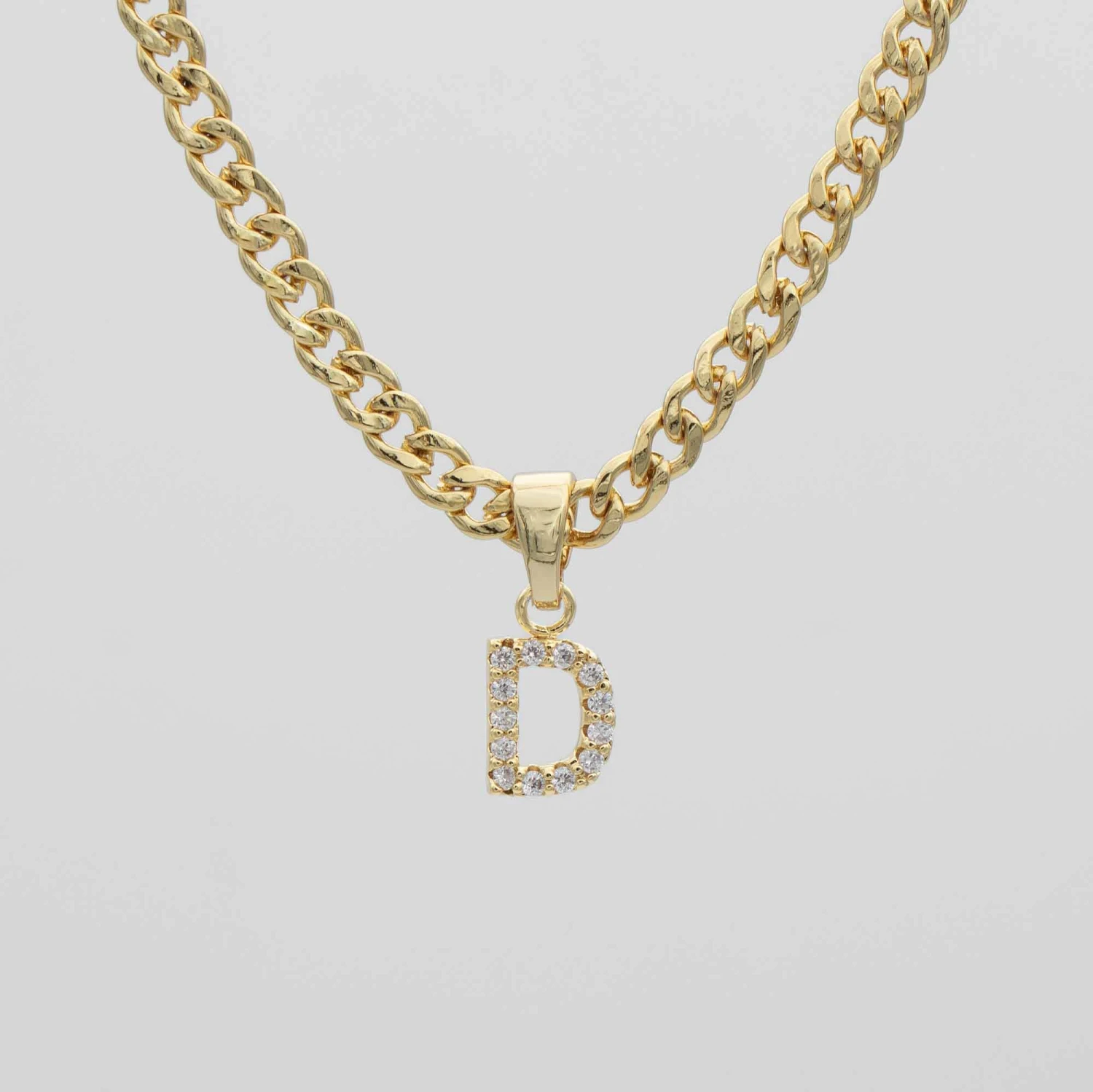 ICY Initial Necklace | Cuban 9 ICY Initial Necklace | Cuban - Image 9