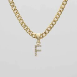 ICY Initial Necklace | Cuban 30 ICY Initial Necklace | Cuban -Prya Store ICY Initial Necklace Cuban F gold PRYA d08074ef df10 4d45 ac96 68c5c2ed4c08